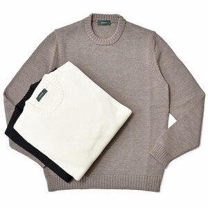 ZANONE（ザノーネ）5ゲージウールクルーネックニット GIRO/SLIM FIT