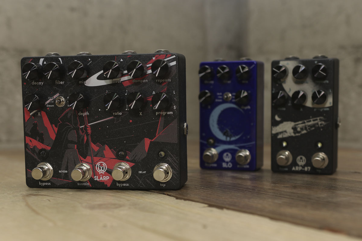 WALRUS AUDIOより、リバーブとディレイの2 in 1ペダル“SLARP”が登場