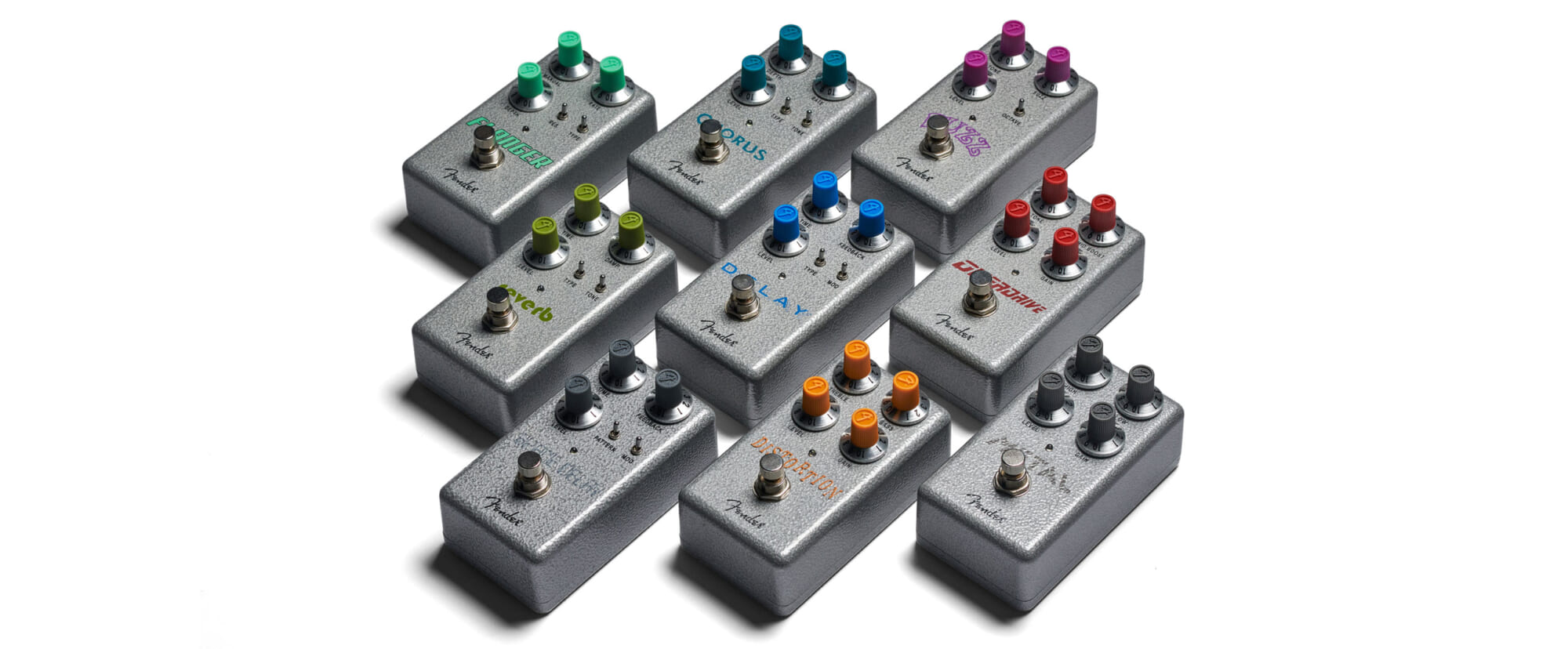 フェンダーより、エフェクト・ペダルの新シリーズ“Hammertone”全9機種