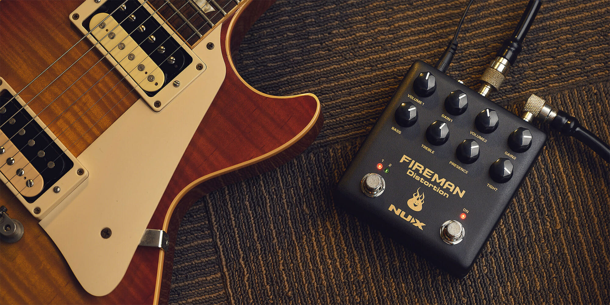 NUXの2チャンネル・ディストーション・ペダル“Fireman”の国内販売が4月
