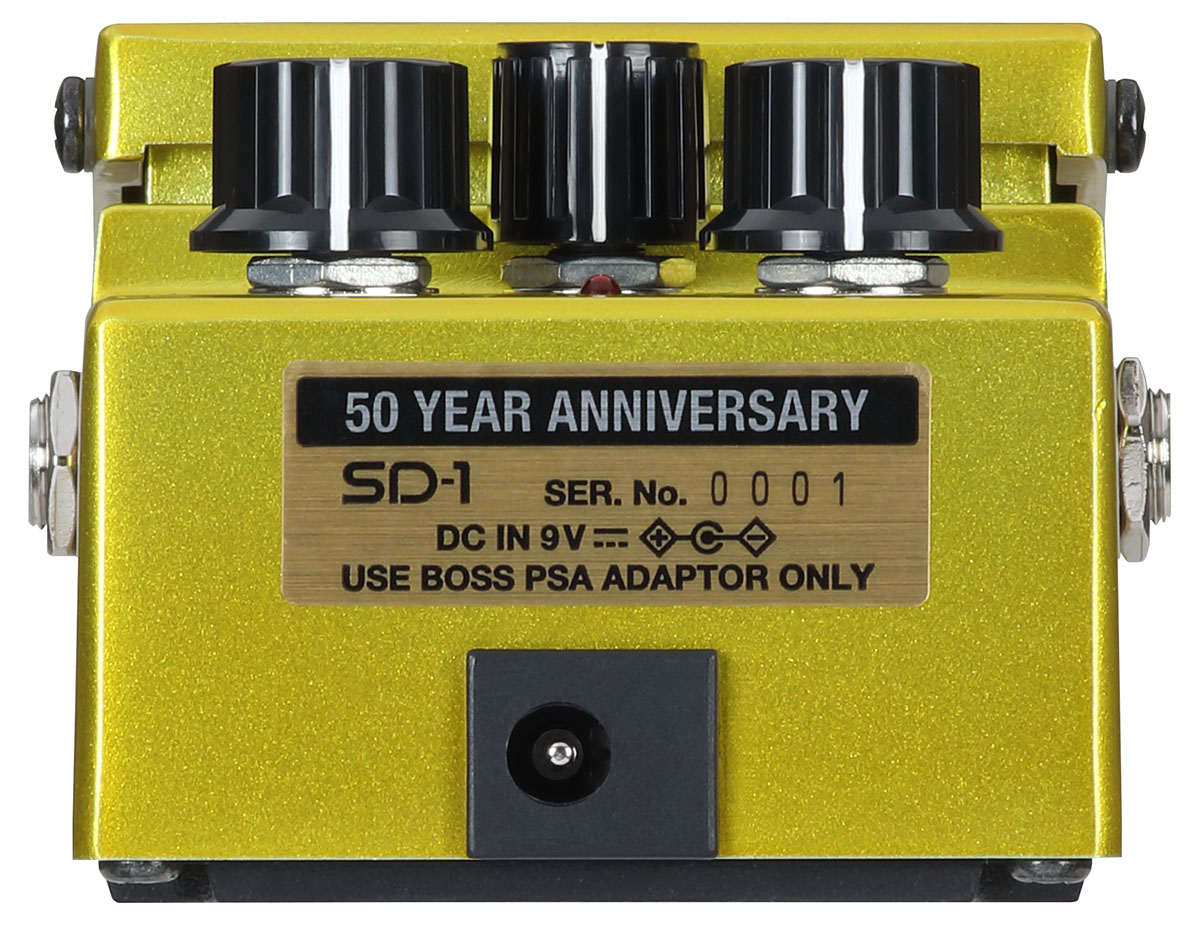 BOSSより、設立50周年を記念した特別仕様の歪みペダルが登場 特設