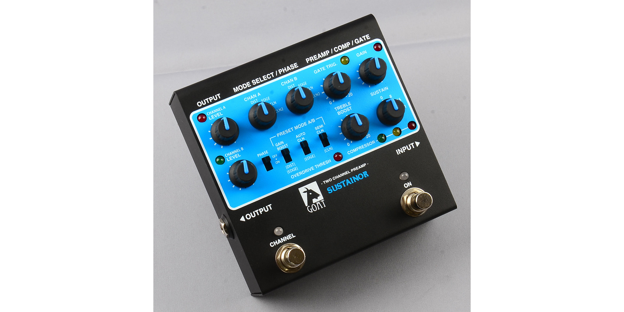 GOATより新製品“SUSTAINOR”が登場 ROCKMANのオリジナル機のサウンドを