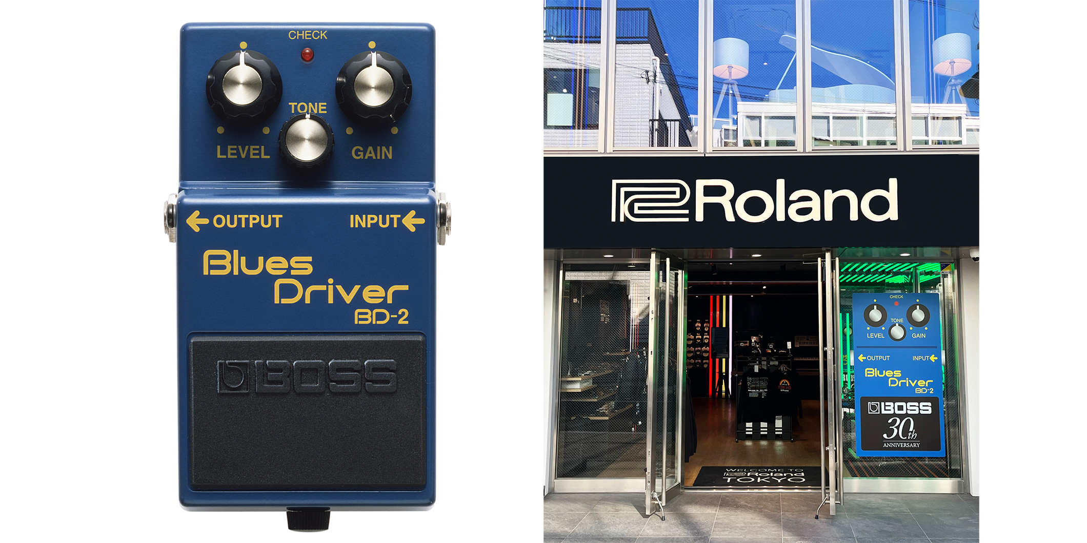 BOSSのエフェクターBD-2 Blues Driverの発売30周年を記念したイベント
