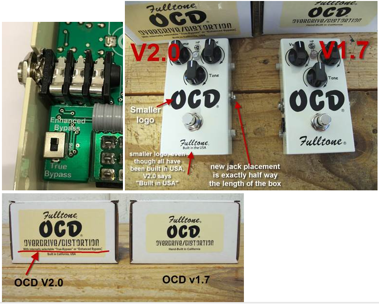 OD/DS】Fulltone “OCD V2” バッファー切り替え機能を追加した新仕様