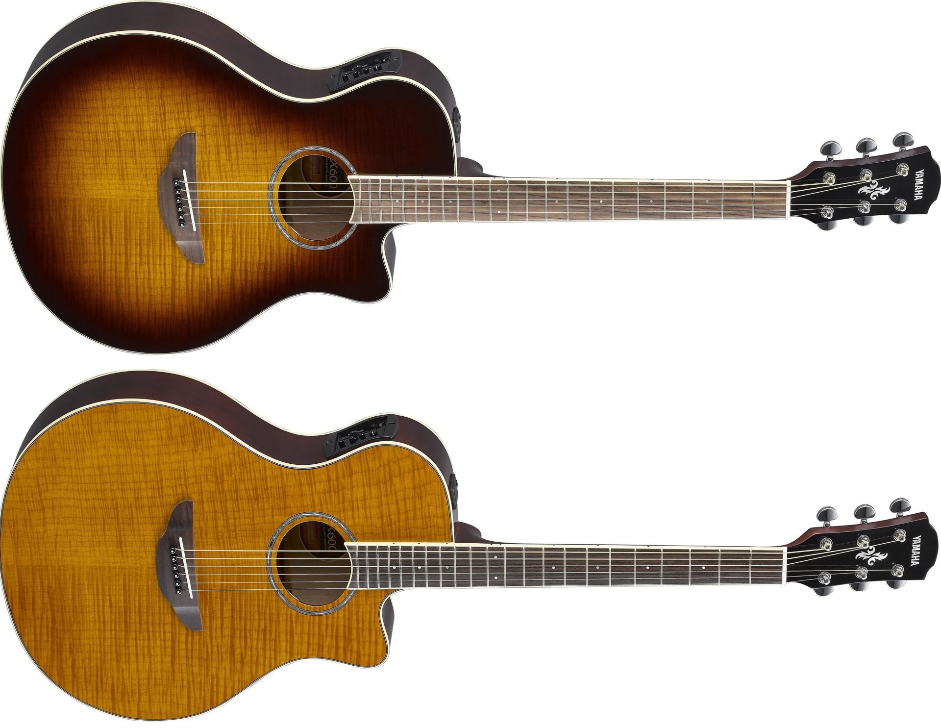 エレアコギター】YAMAHAから表板に木目の美しいフレイムメイプルを使用