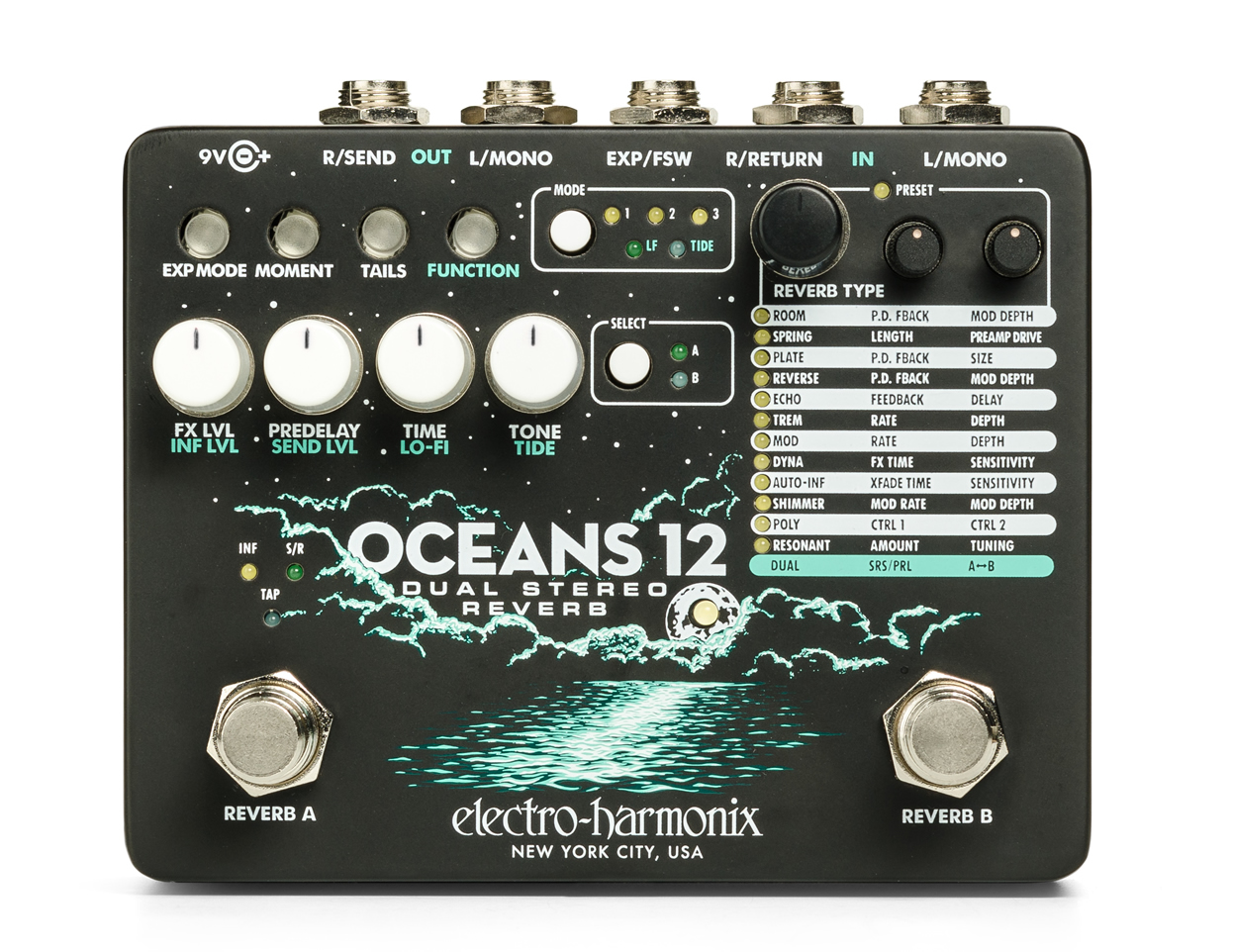リバーブ】-Electro Harmonix-リバーブの種類と機能性を向上！Oceans