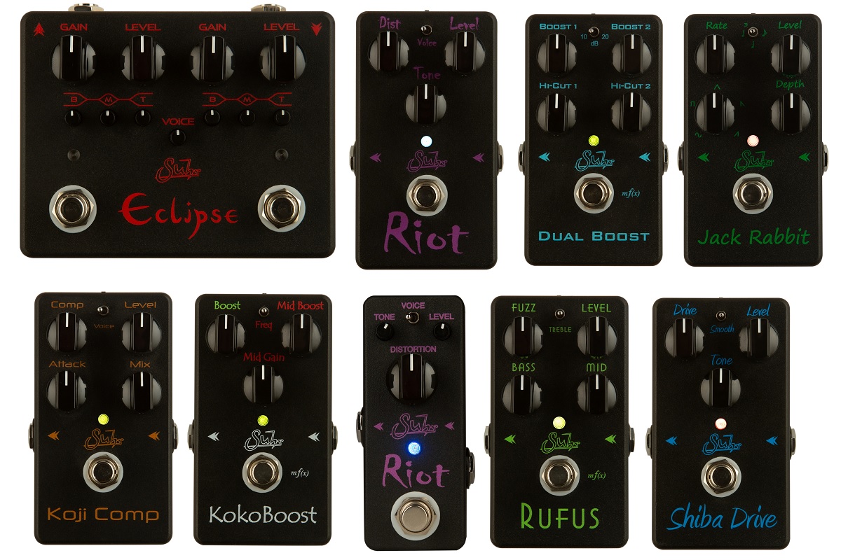 Suhrのエフェクターのカラーが統一！Black Editionとなって登場