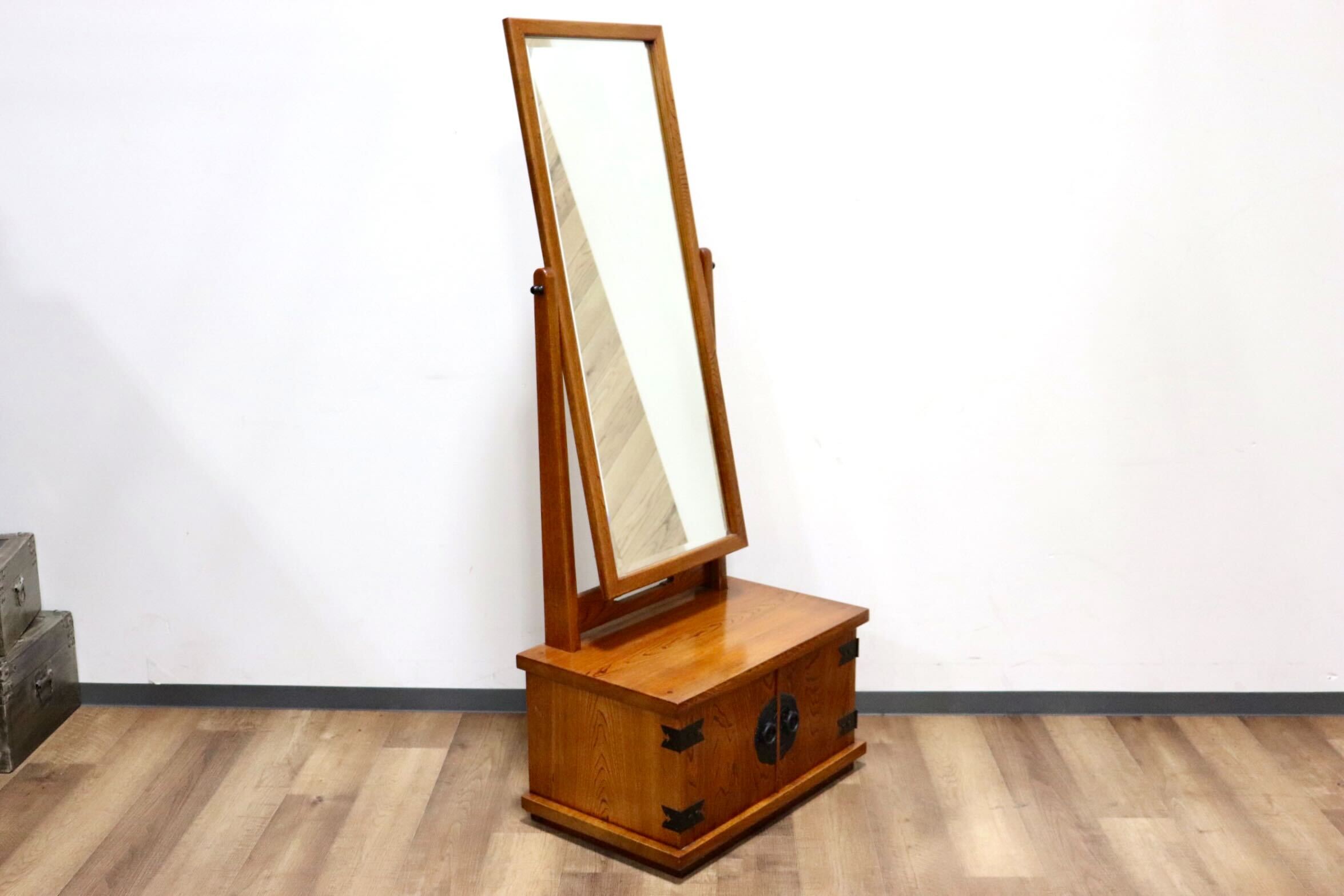 欅ケヤキ 姿鏡台 【公式通販】