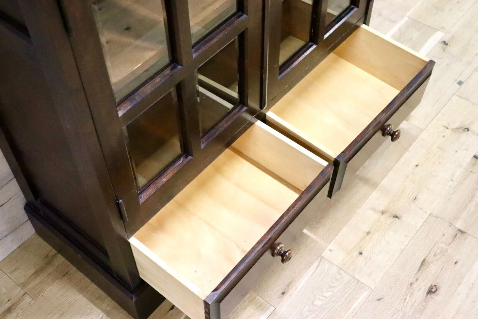 GMGN186B○北海道民芸家具 本棚 書棚 本箱 キャビネット 飾り棚 樺無垢