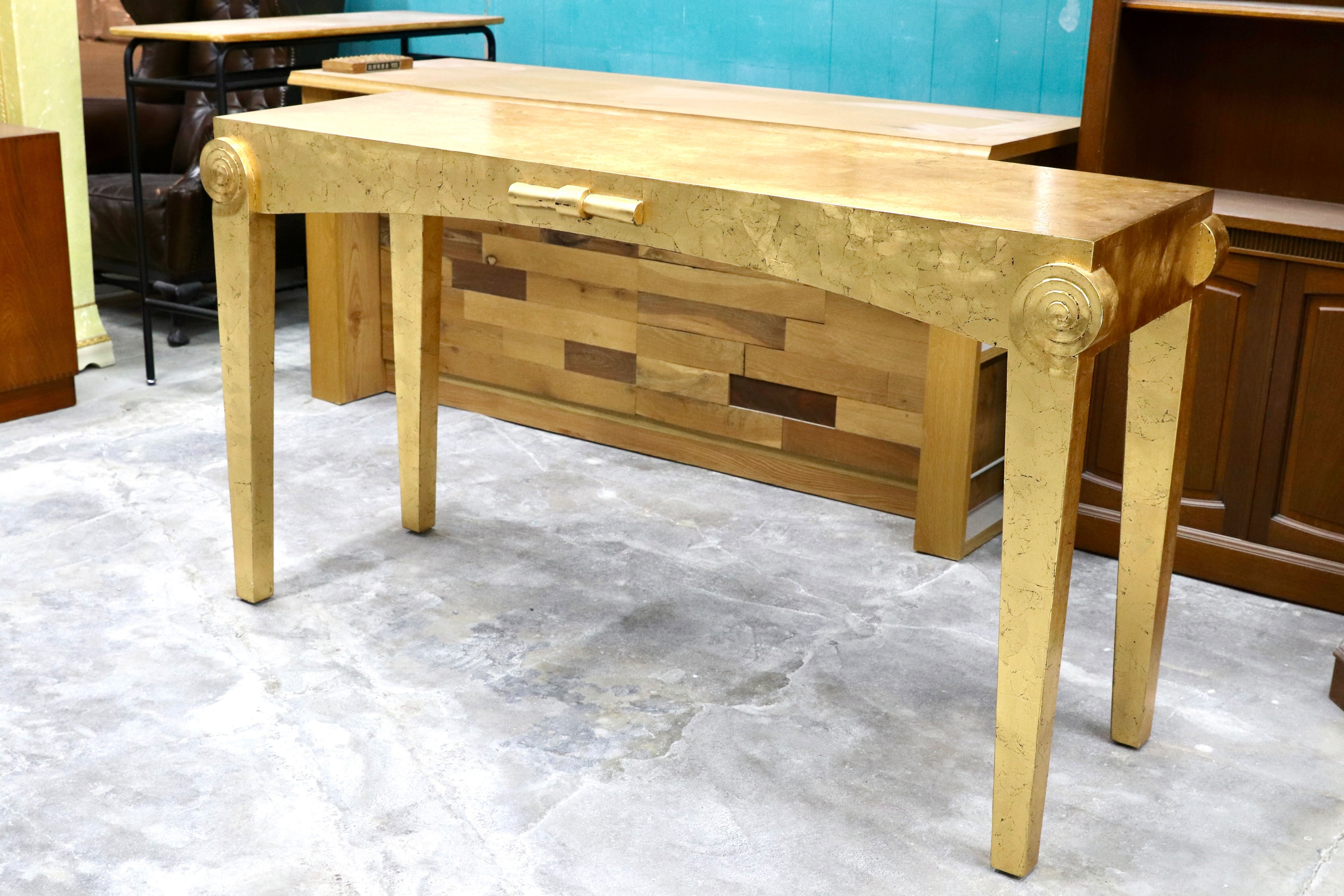 GMHN357○ゴールド クラシック エレガント コンソール テーブル 飾り台