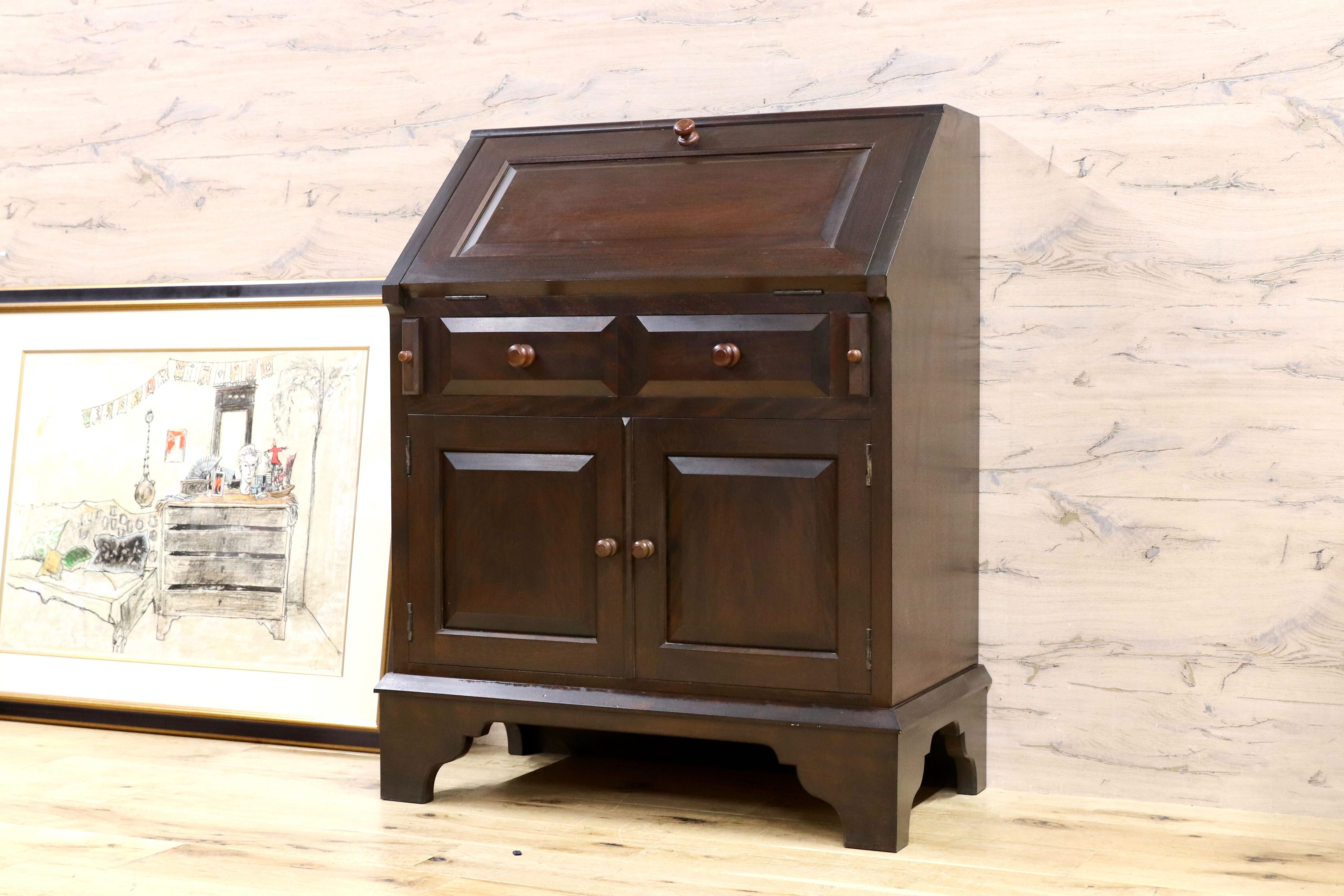 みゅう品 北海道民芸家具ライティングビューロー(長谷川家具) みゅう品