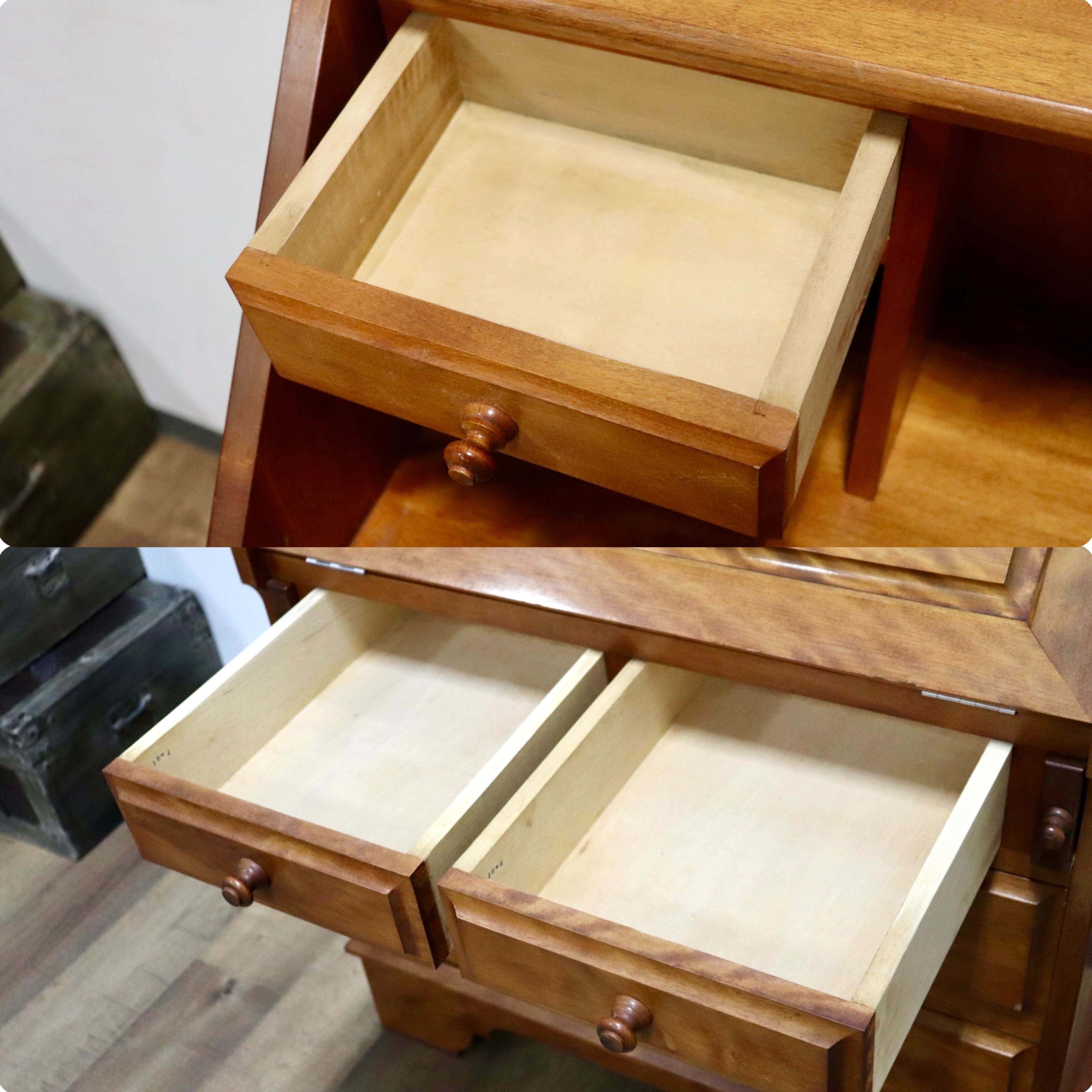 GMHH268○九州民芸家具 ライティングビューロー デスク 学習机 書斎机