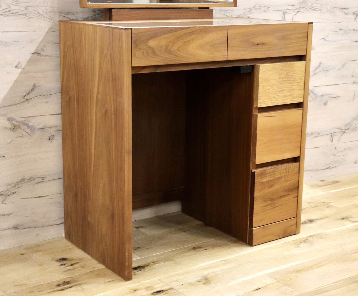 ブラウン木製ドレッサー・鏡台 机のみ（RAMさん専用） ブラウン木製