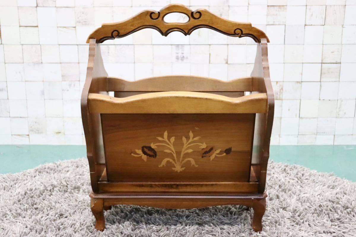 イタリア製マガジンラックアンティーク調