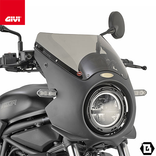 GIVI A802 ビキニカウル マットブラック／スモーク ABS｜KAWASAKI