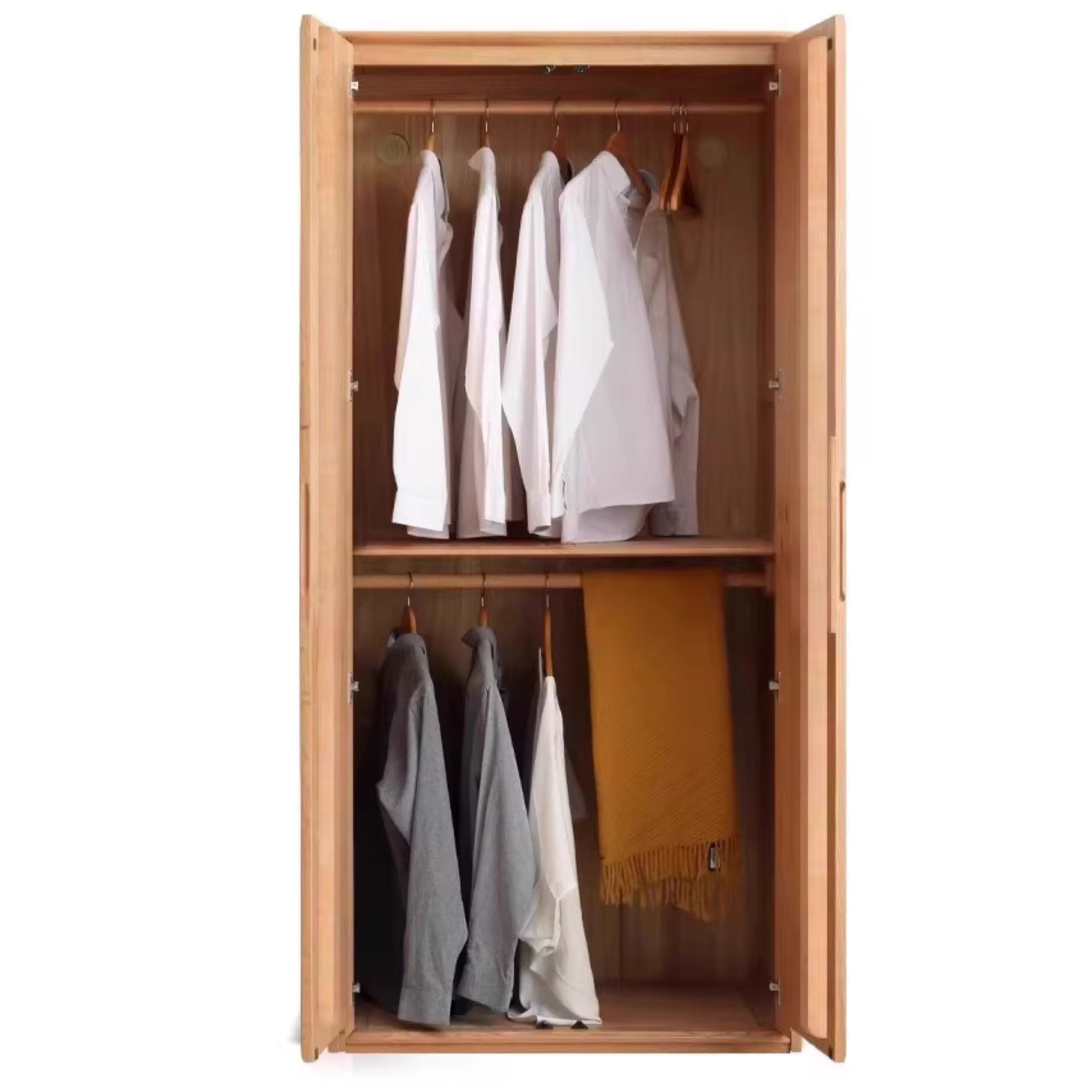 Oak, Ash Solid Wood Scandinavian Wardrobe.