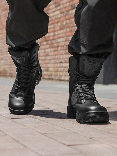 Junloke D14099 メンズ レザー タクティカルブーツ - ハイカット