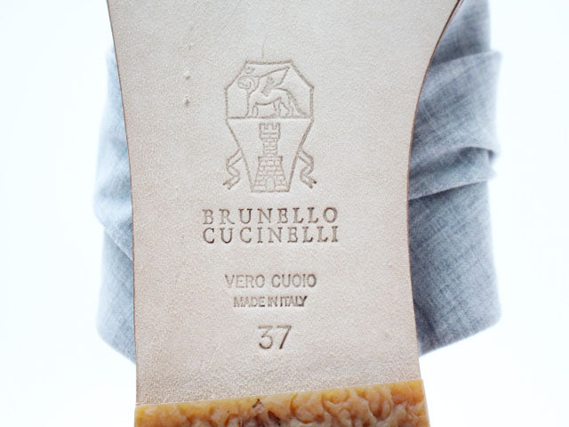 Brunello Cucinelli ブルネロクチネリ サンダル レザー×キャンバス
