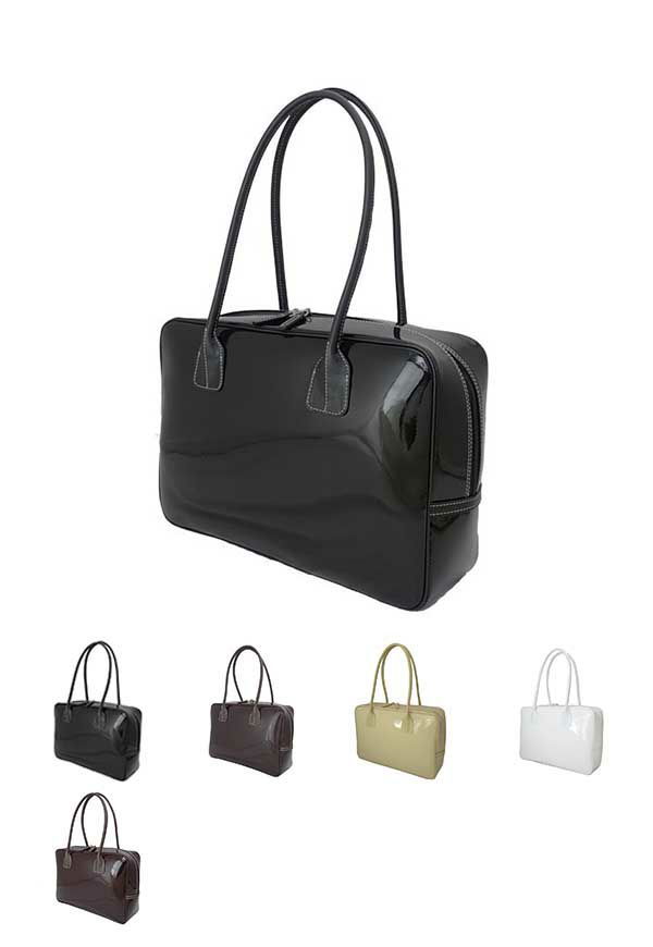 セレブボストンボストンバッグ レディース エナメル【濱野皮革工藝