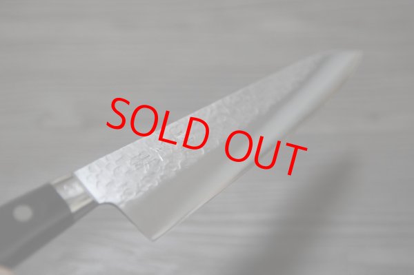 高村作 鳳皇琳 V10スペシャル鋼 鎚目打ち 牛刀210mm 黒合板柄