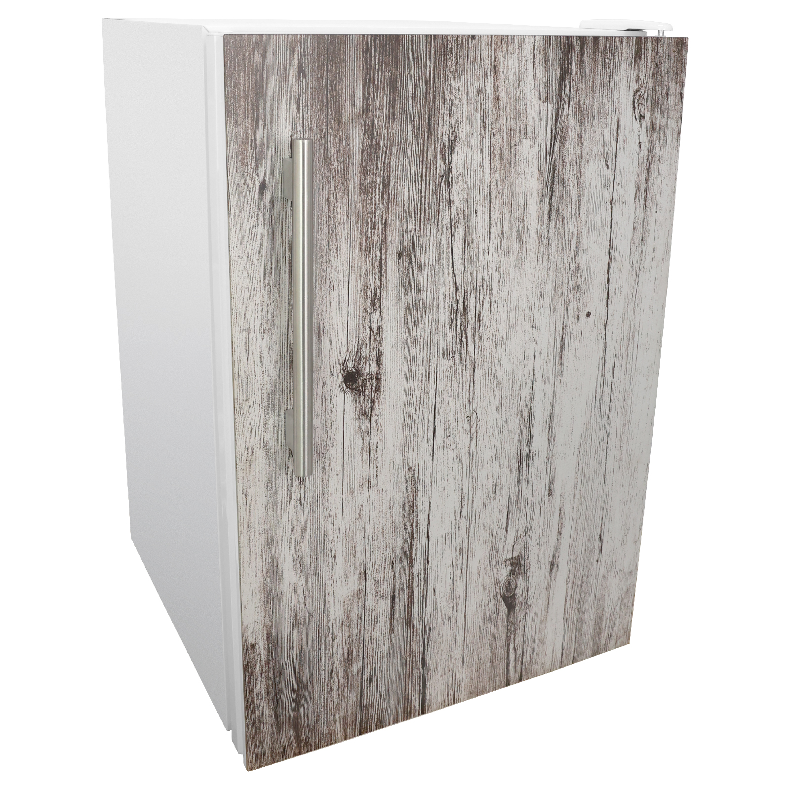 122L 直冷式 ワンドア冷蔵庫 グレーウッドxマットホワイト - Hanx株式会社