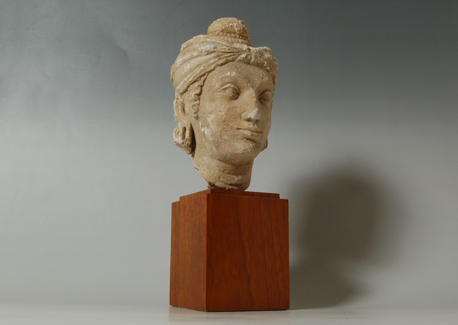 ストゥッコ・仏頭（ハッダ） B-126【売却済】 | 古美術 花地蔵