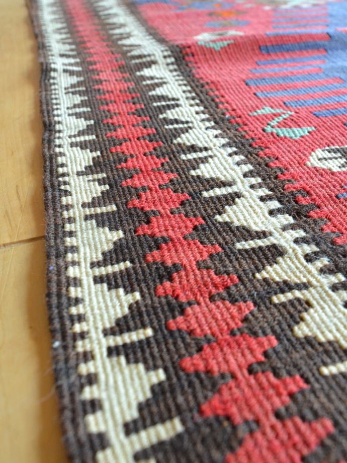 ビンテージのおしゃれな織物、トルコから届いた一点もののオールド