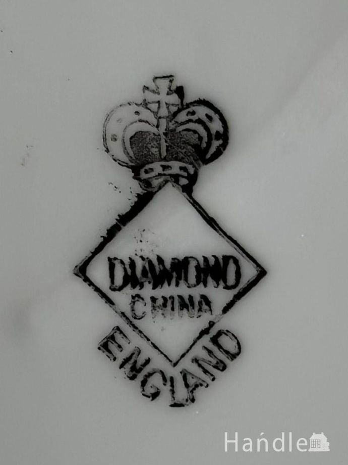 英国アンティークのプレート、ダイアモンド・チャイナ（DIAMOND CHINA