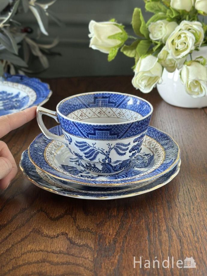 英国アンティークのカップ＆ソーサー(トリオ)、BOOTHS （ブース社）の