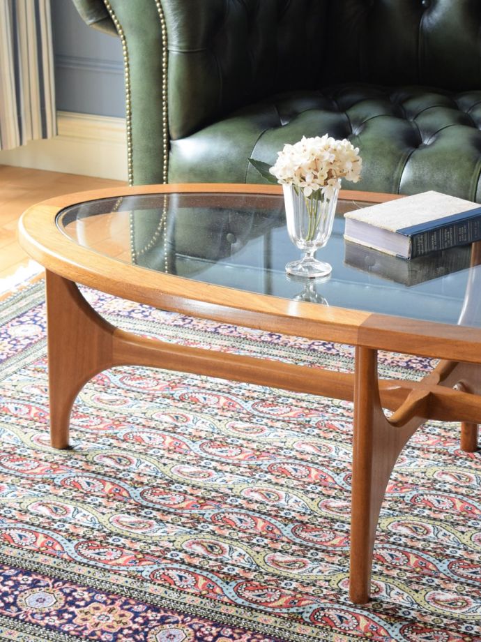 Stonehill社のヴィンテージコーヒーテーブル、オーバル形のおしゃれな