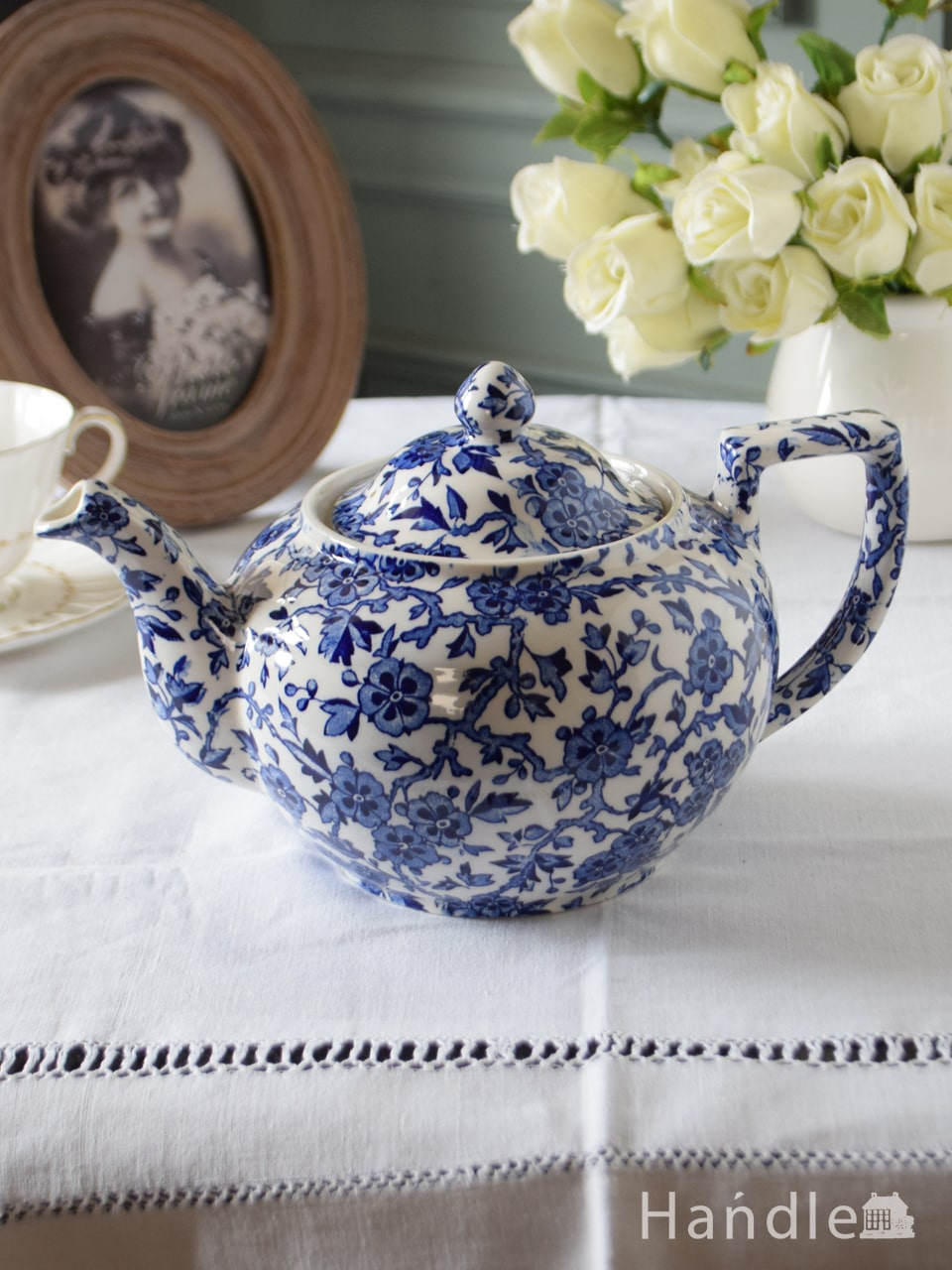 英国バーレイ社の食器、ブルーアーデンのティーポットL（1.1L）(n1-446