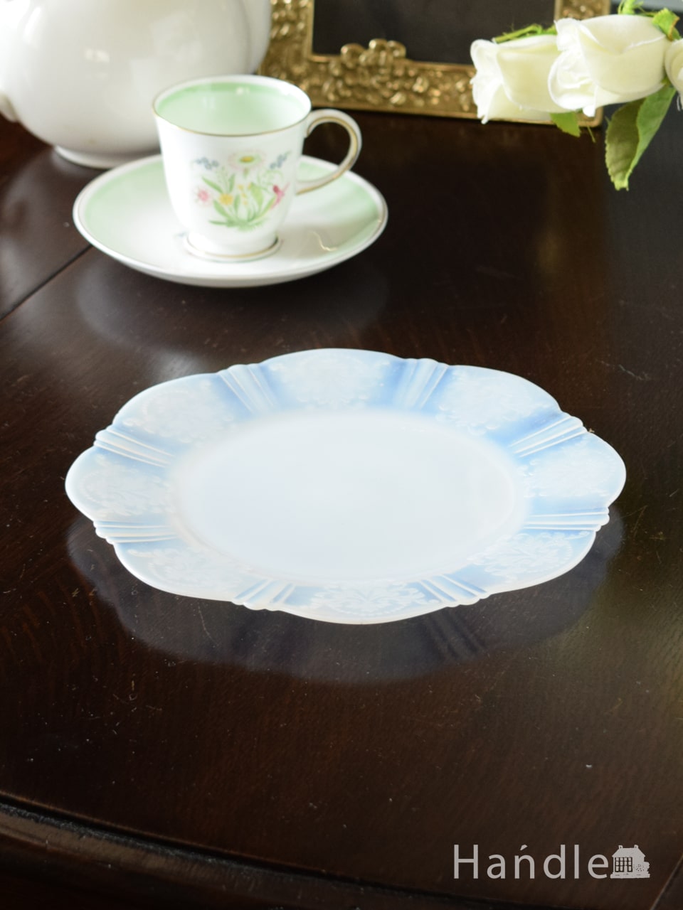 マクベスエバンスのアメリカンスウィートハートプレート、ミルクガラス