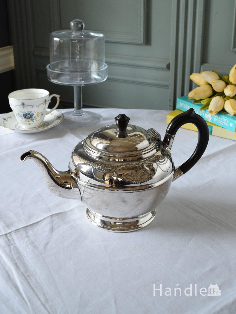 アンティークシルバーのティーポット、イギリスから届いたアンティーク