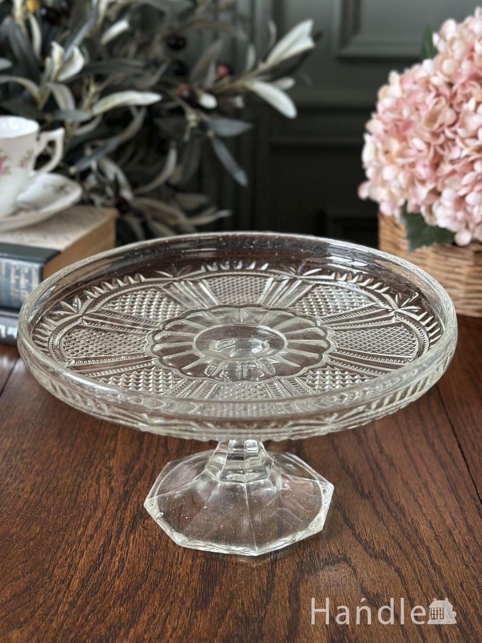 イギリスから届いたアンティーク皿、イマリパターンのケーキスタンド(m