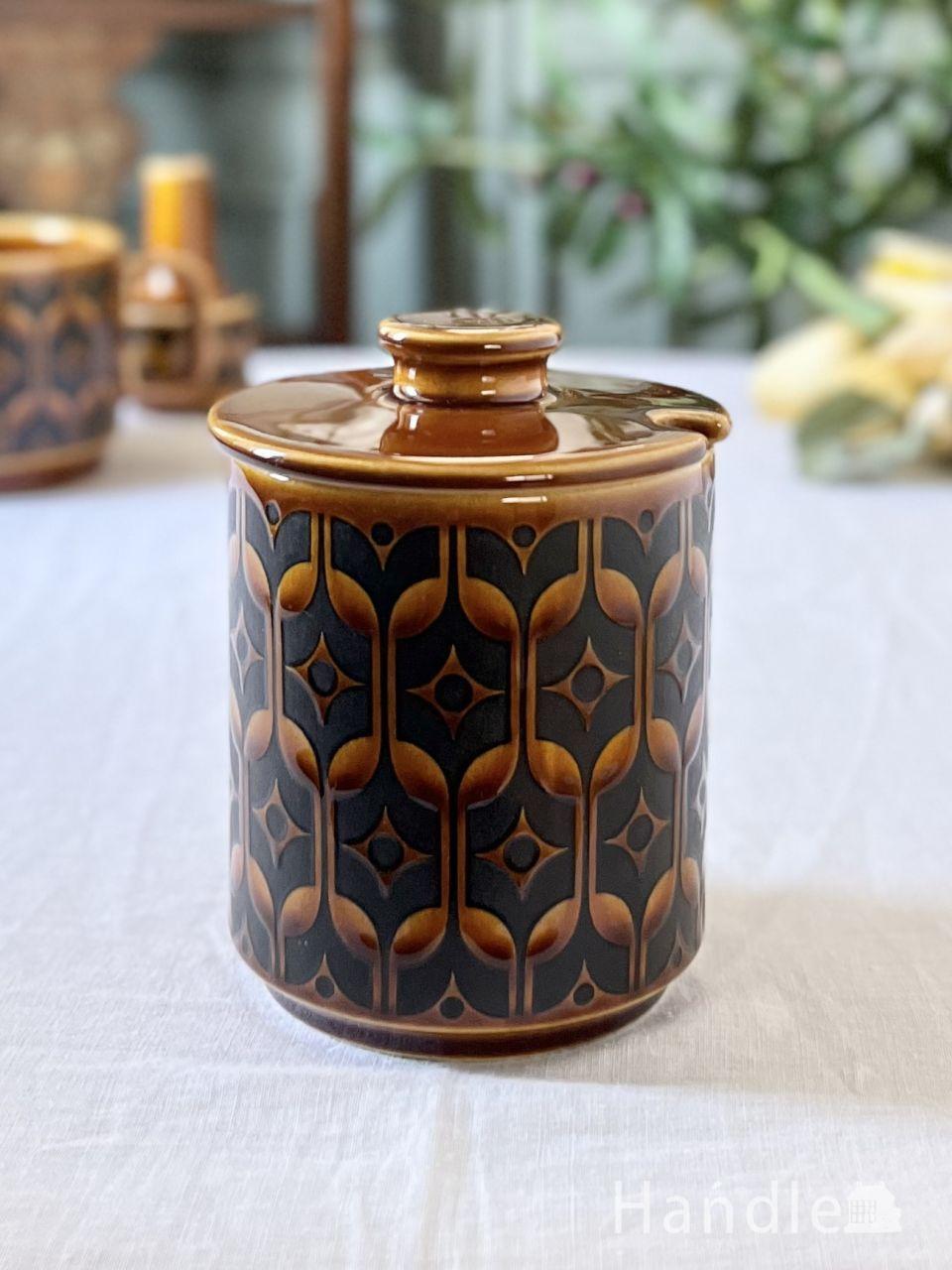 イギリスから届いたフローブルーの器、アンティークの華やかなシュガー