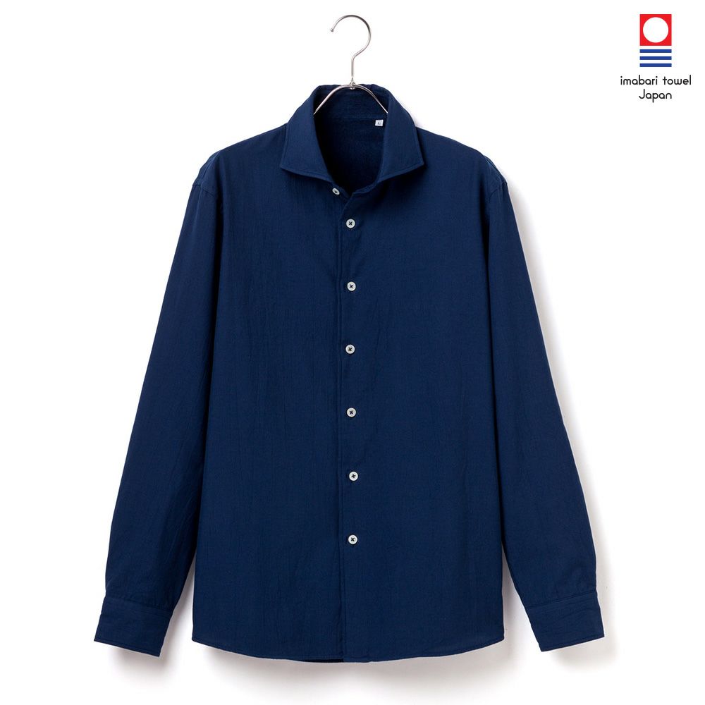 うさとの服 藍染め 長袖シャツ メンズ Lサイズ うさとの服 usaato 藍
