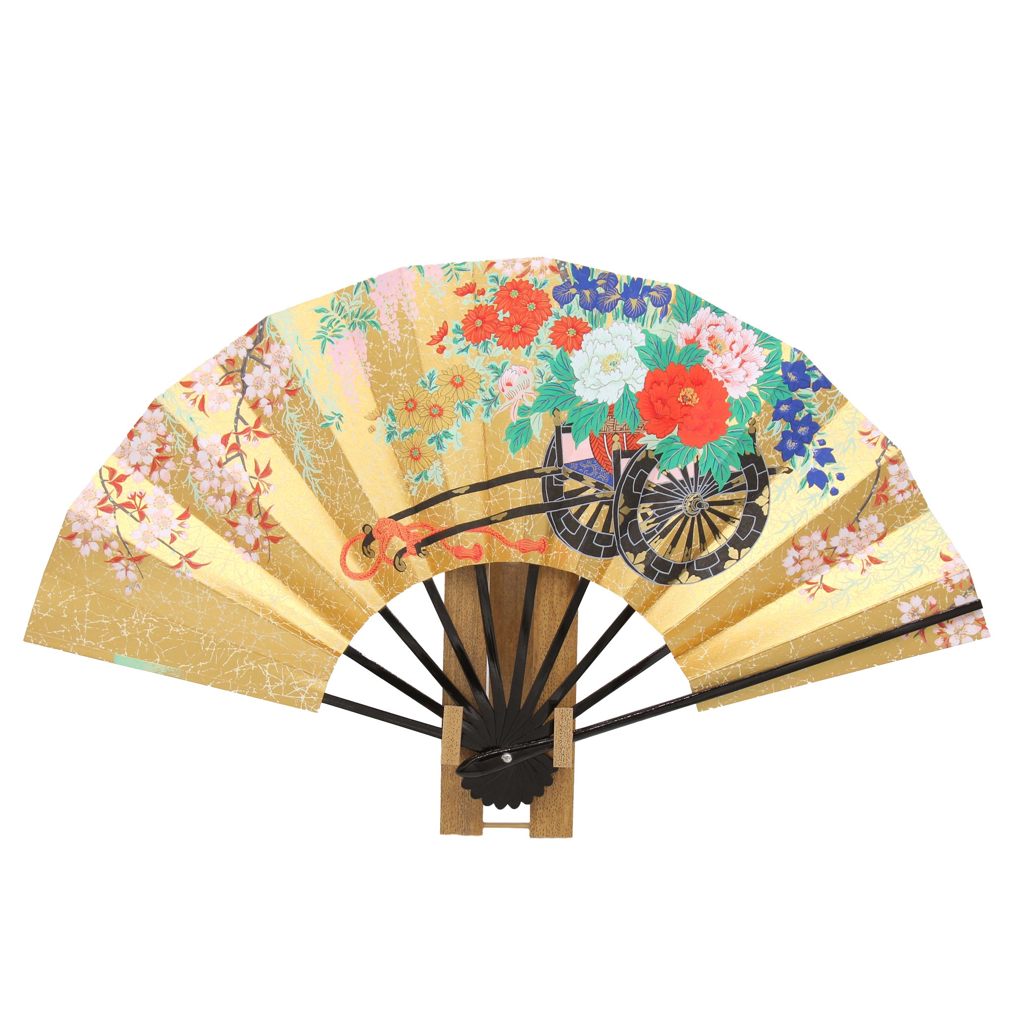 飾扇子 山桜/花車 九寸五分 – 白竹堂オンラインショップ