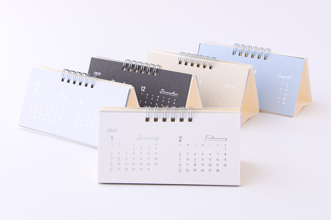 箔押し卓上カレンダー2025「ニュアージュ」 / 箔押し専門店 あさだ屋