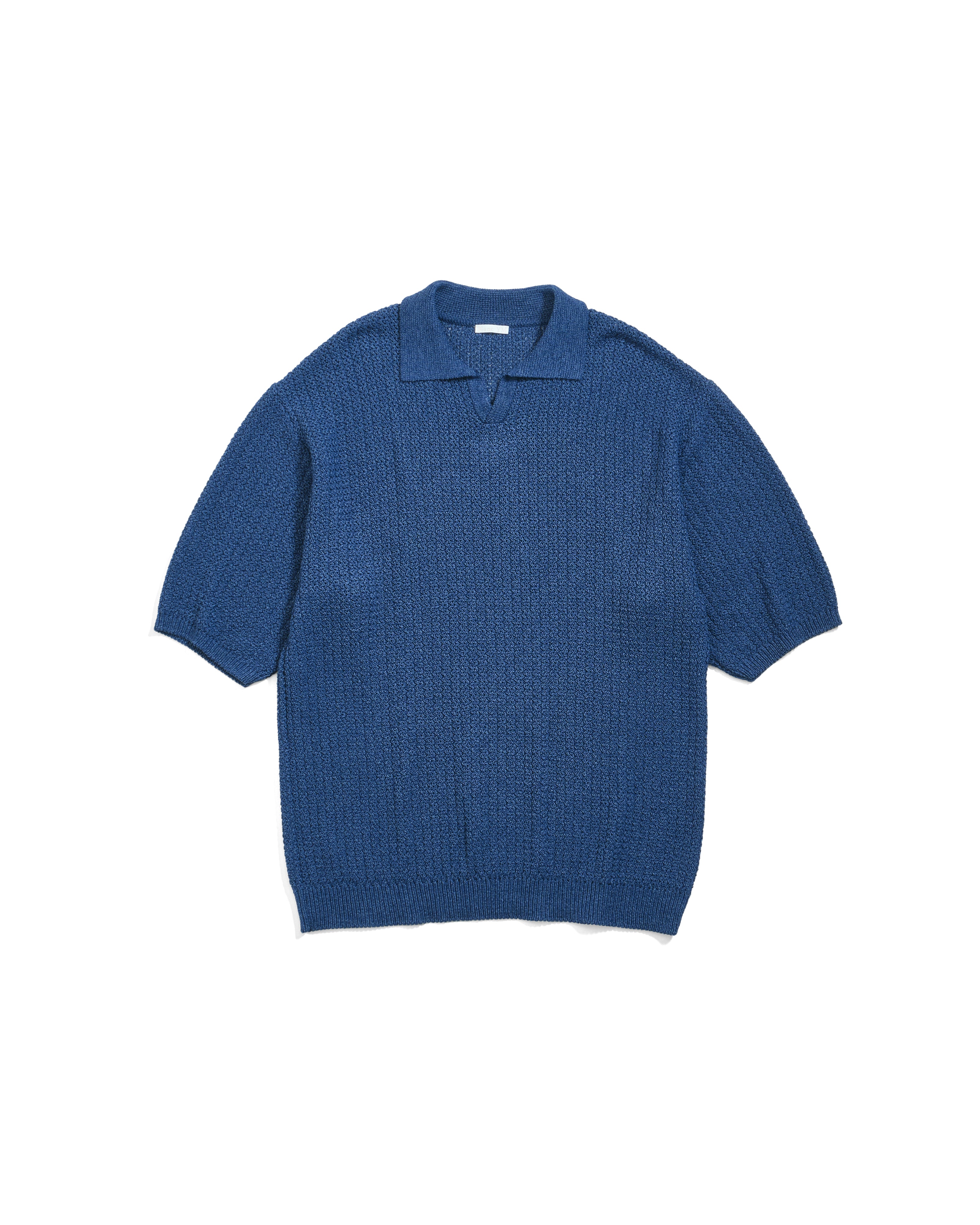 Blanc YM (ブランワイエム) SKIPPER KNIT SHIRT BLUE | HAKU 公式通販