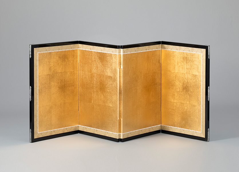 箔一 hakuichi 金箔 金沢箔 金沢 工芸品 金沢箔屏風 四曲小屏風 1.5尺
