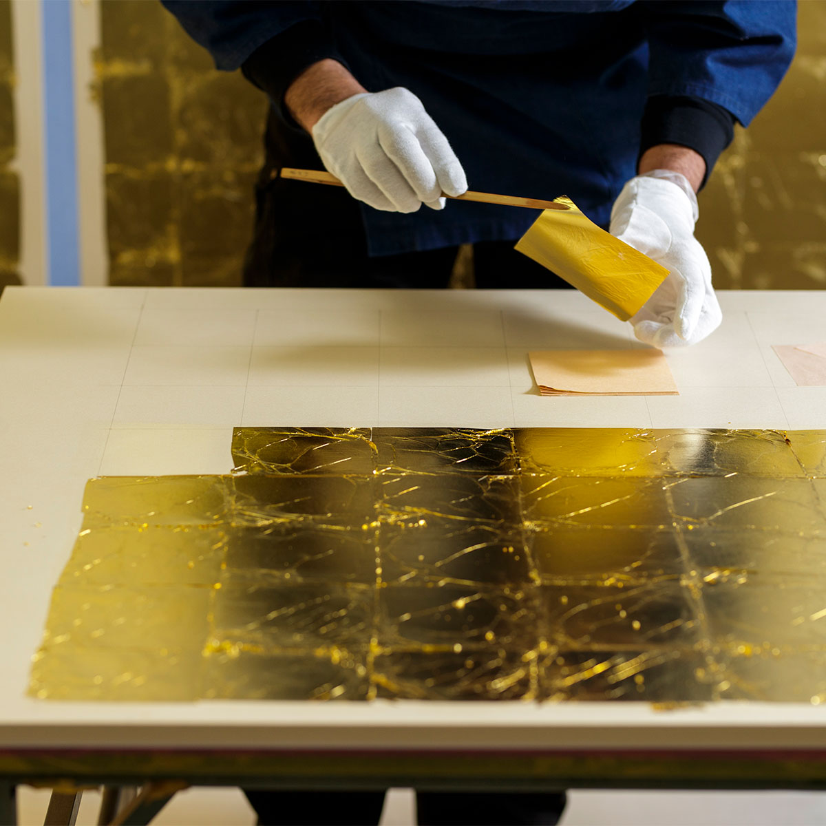 箔一 hakuichi 金箔 金沢箔 金沢 工芸品 二曲一双屏風 紅白梅図