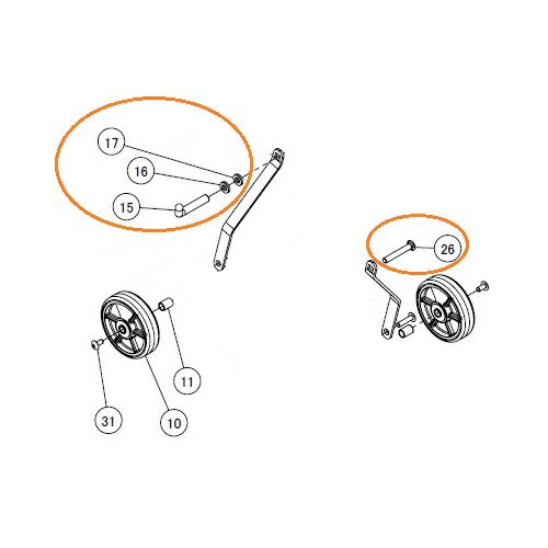 ペンギンワックス BP-150LiⅡ用部品ロックレバー、クランプスクリュー