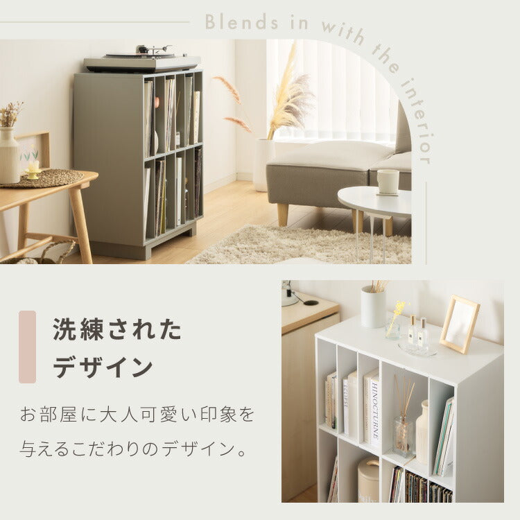 日本製 本段 全て稼働棚のレコードラック ディスプレイラック 大容量