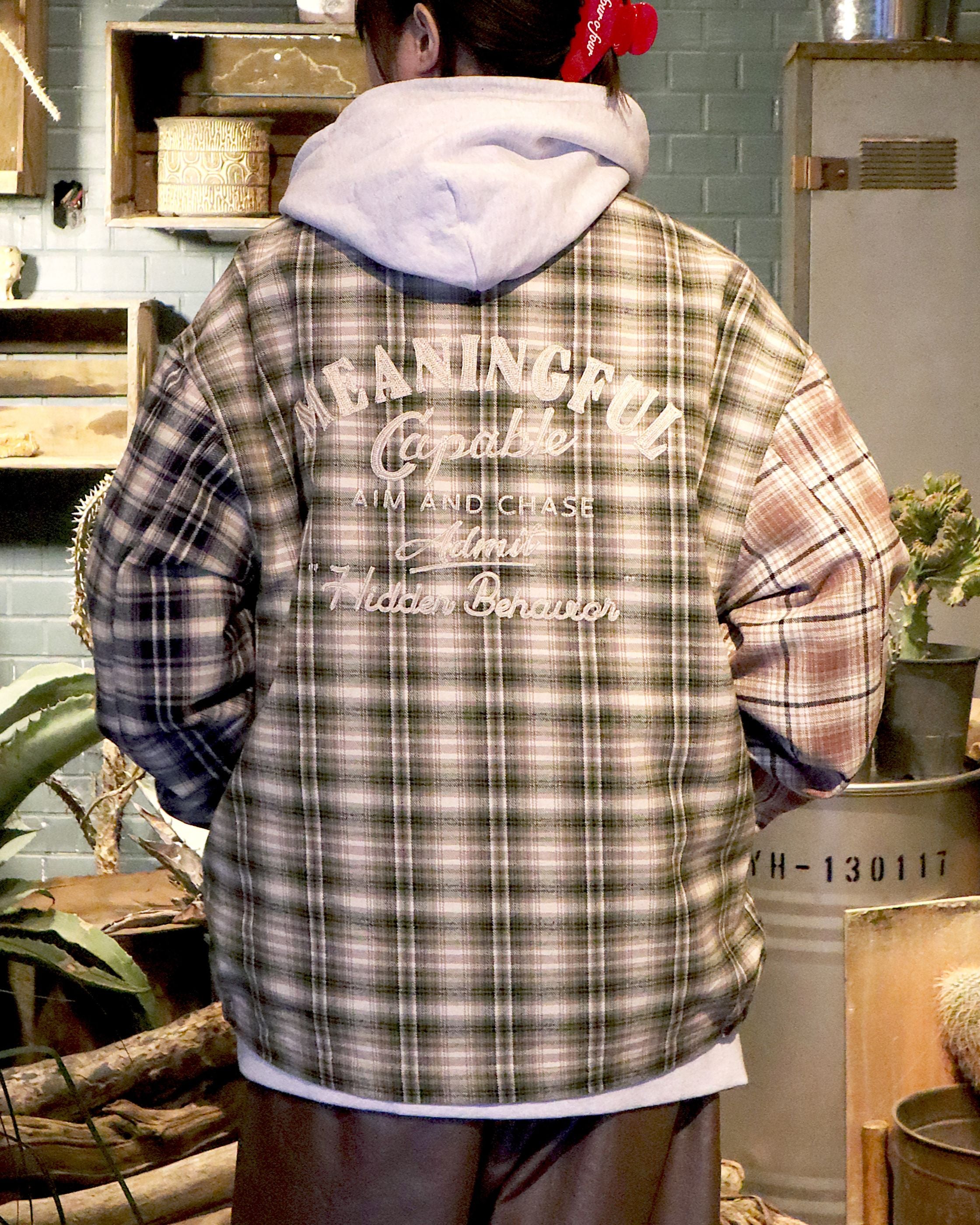 POWER TO THE PEOPLE】襟コーデュロイ チェック柄ジャケット – Ha-Li-C