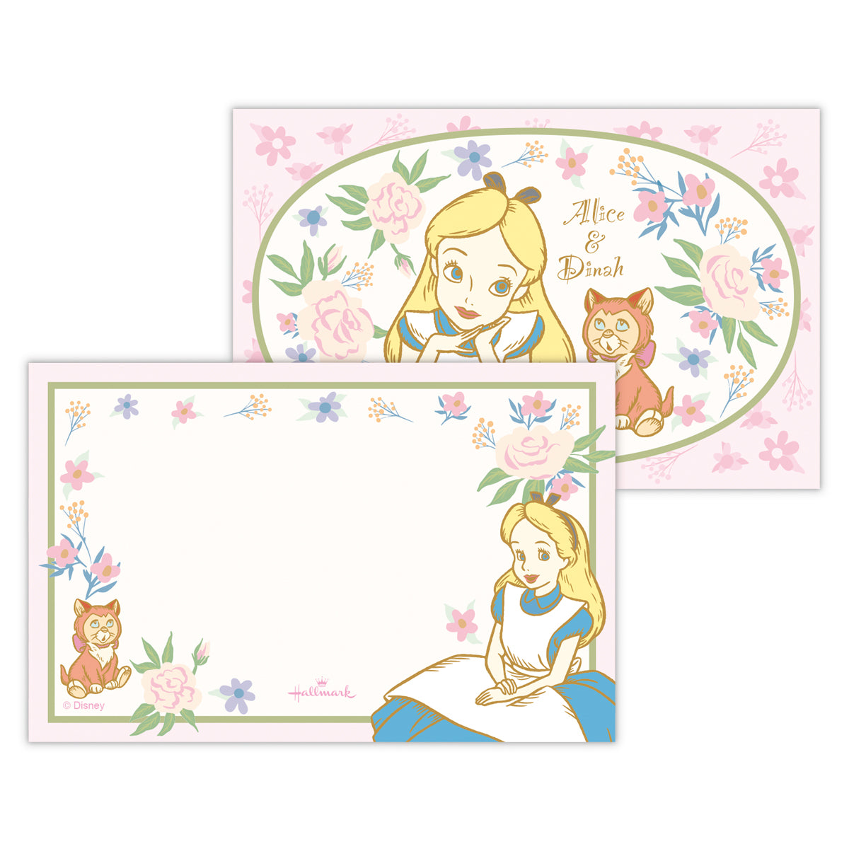 ディズニー ふしぎの国のアリス ローズピンク両面【ミニメッセージ