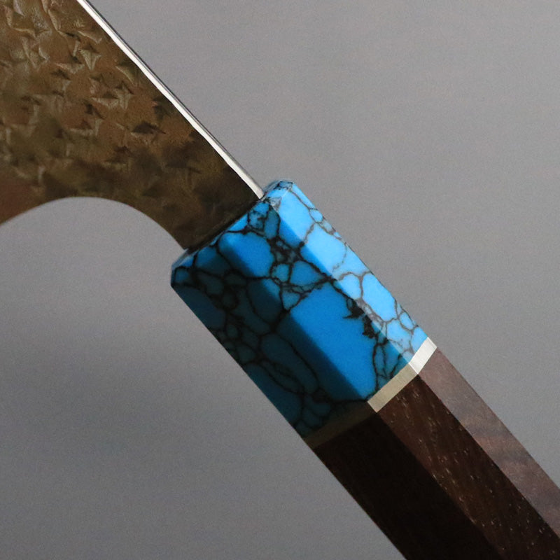 黒崎優 「閃光・鋭」牛刀 包丁 210mm ウエンジ柄ターコイズ桂 – HAGAKURE