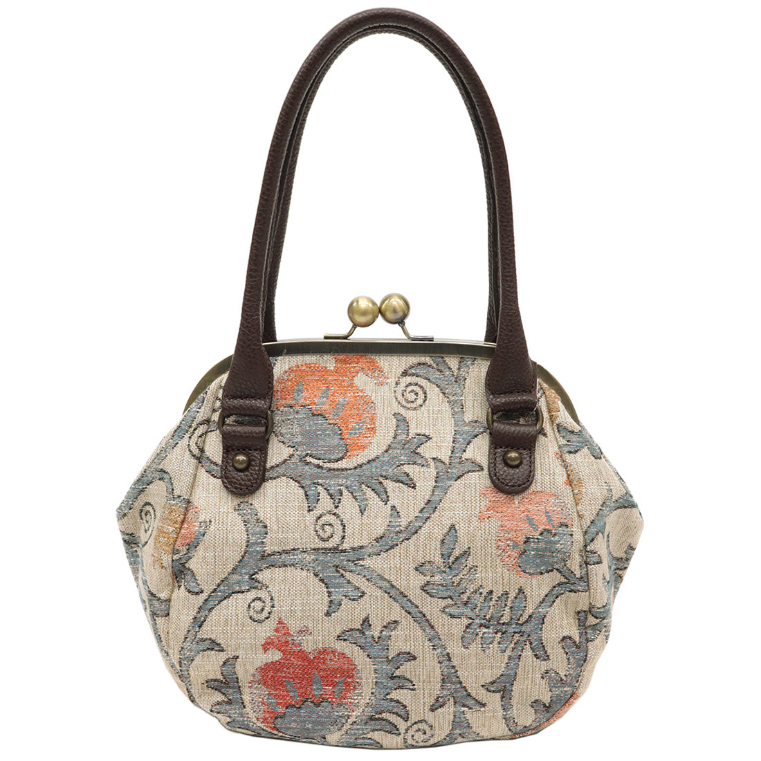 がま口バッグ 《SOAR SOLe》ソアソウル インポート ジャガード生地