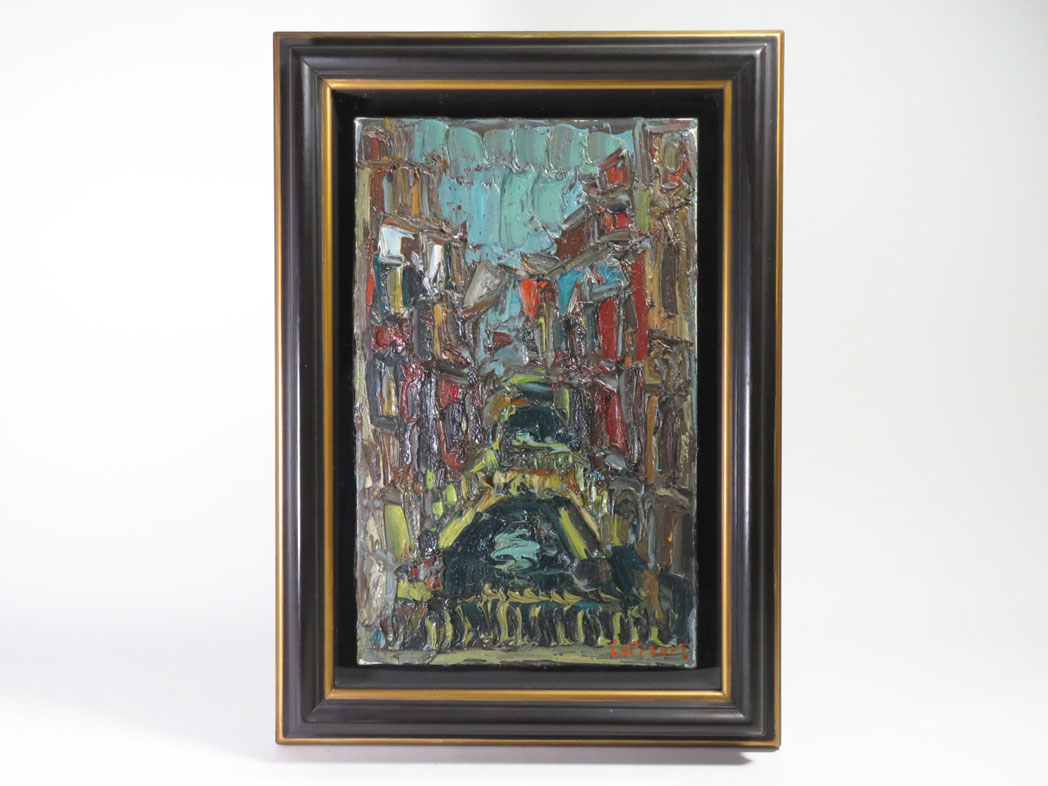 アンドレコタボ『セーヌ風景』リトグラフ直筆サイン有フランス巨匠