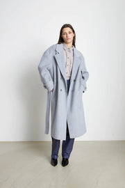 STELLA NOVA MARISSA CHECKED WOOL MIX COAT - GREY CHECKS