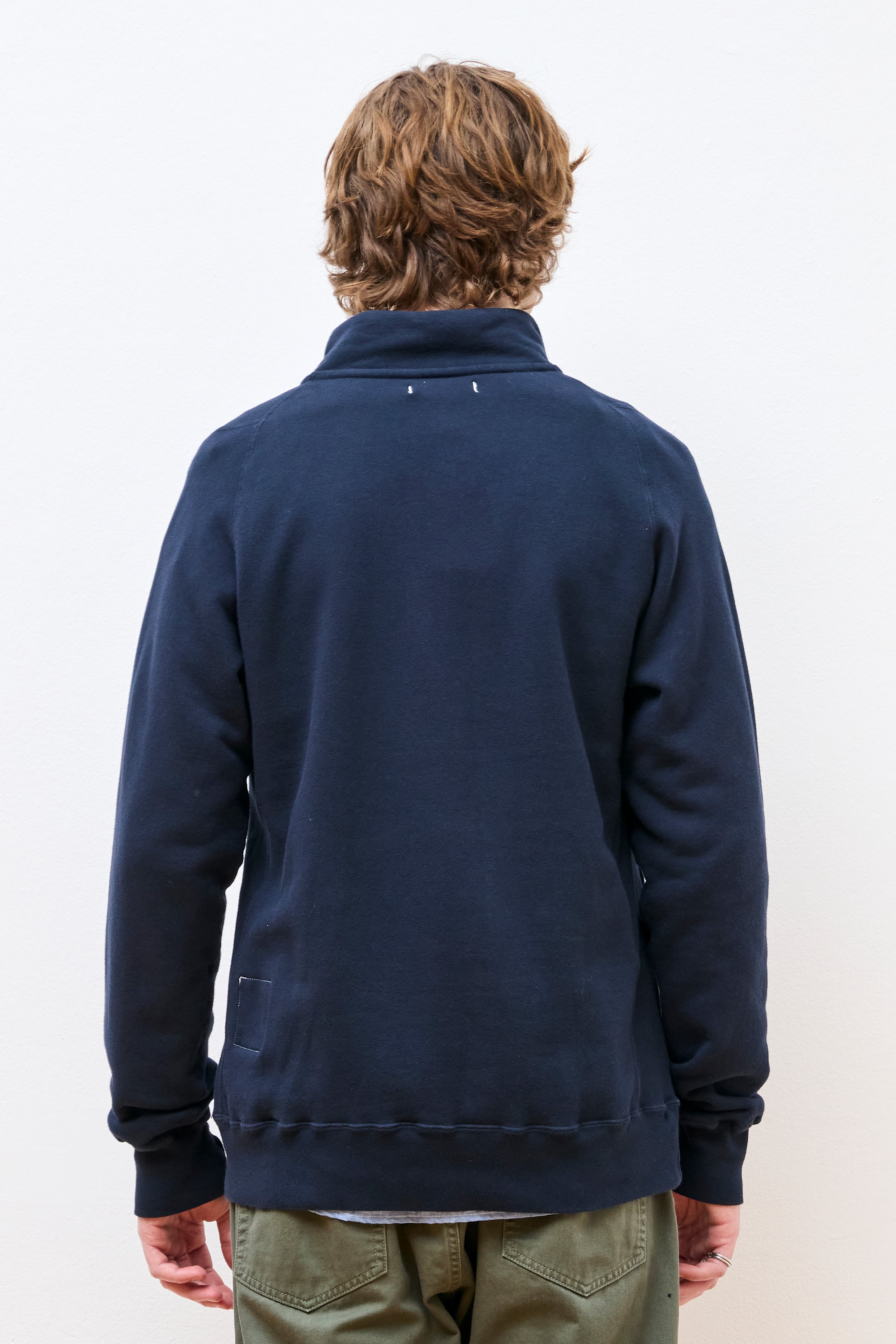 Nonnative Mariner Half Zip Pullover Cotton Sweat Overdyed Dk. Navy